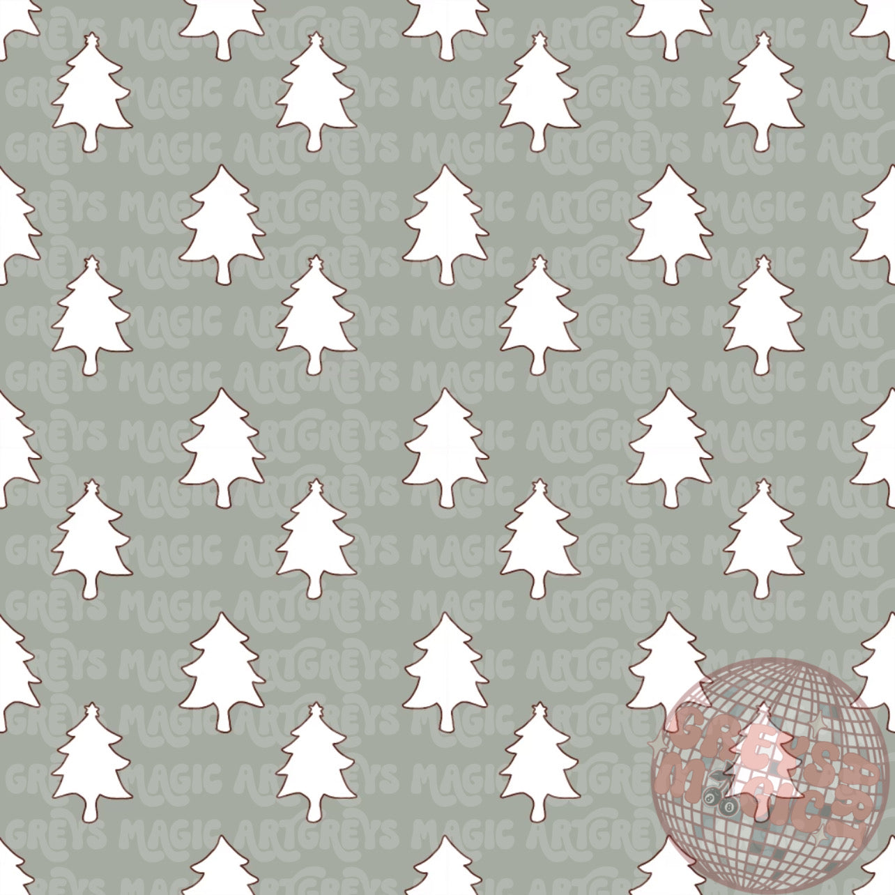 Christmas Tree Seamless File Coord