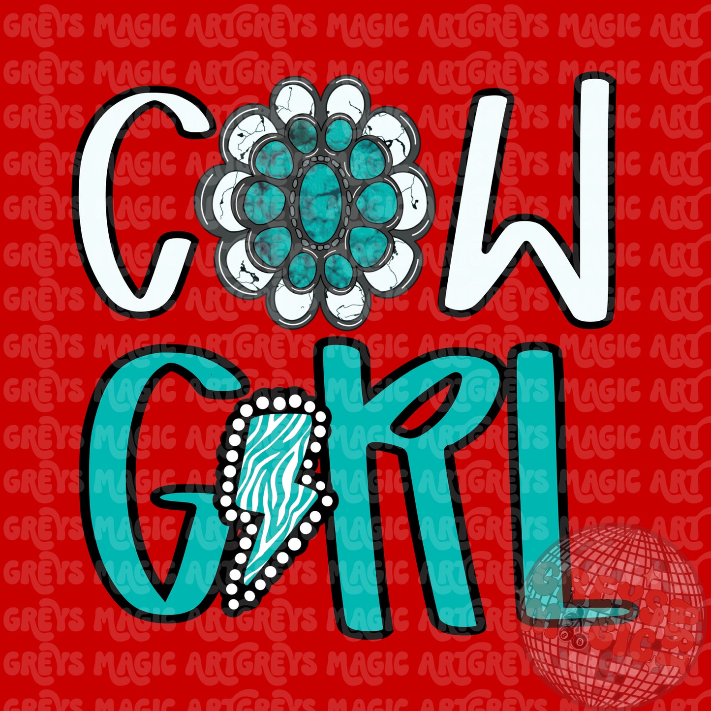 Turquoise Cowgirl PNG