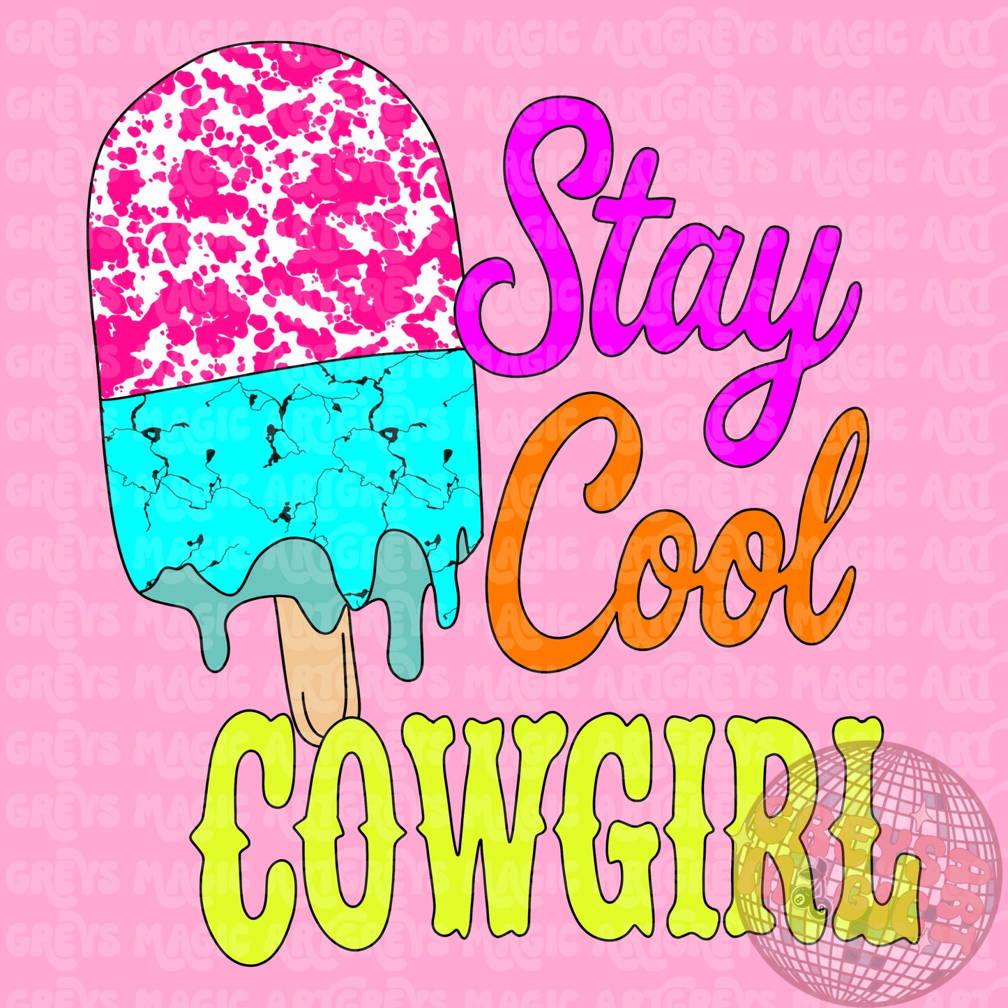 Stay Cool Cowgirl PNG