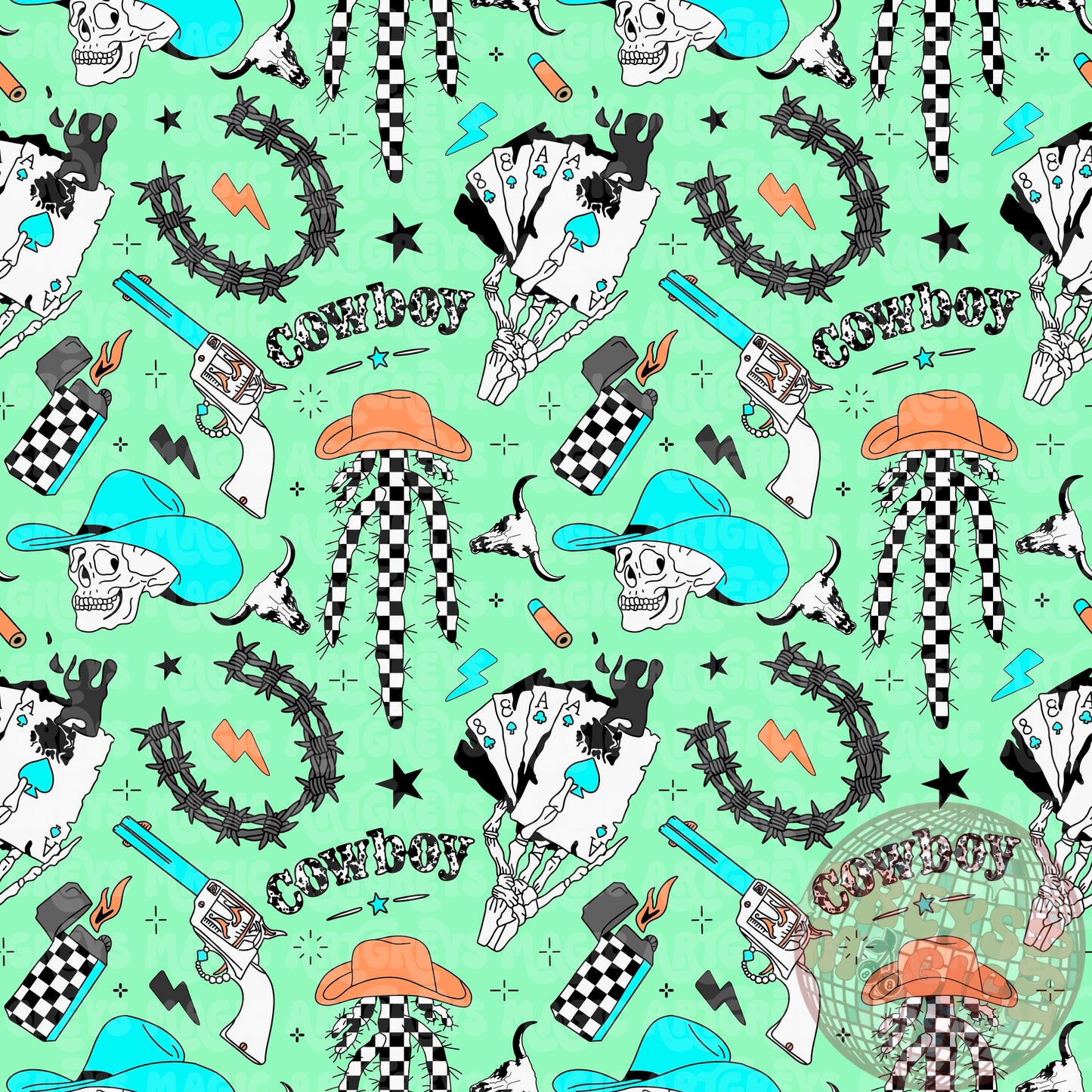 Cowboy Punchy Seamless File