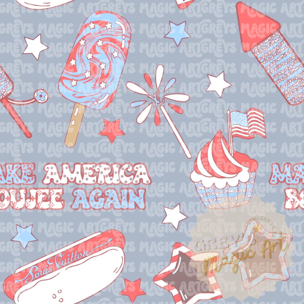 Boujee Fourth Of July Seamless File
