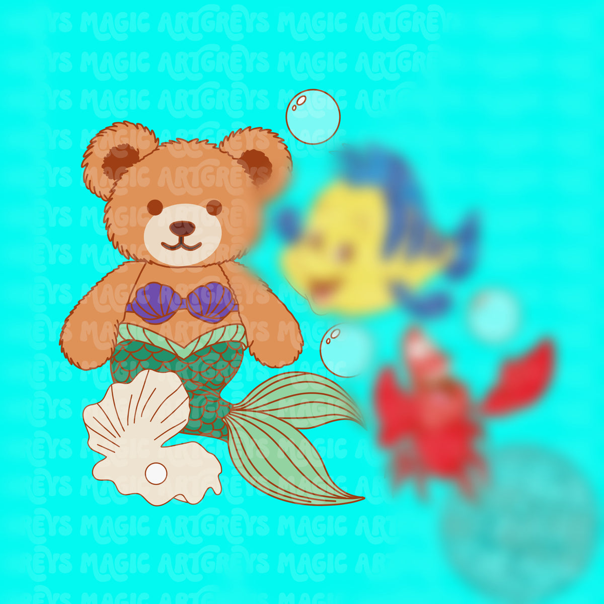 Mermaid Bear PNG