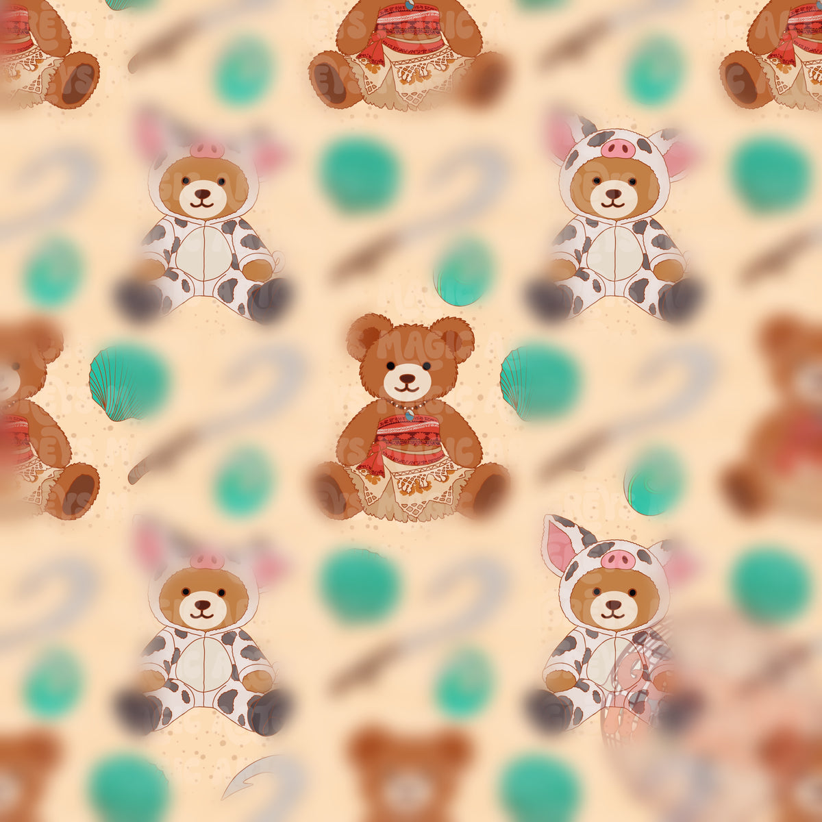 Sea Is Calling Bear Seamless File