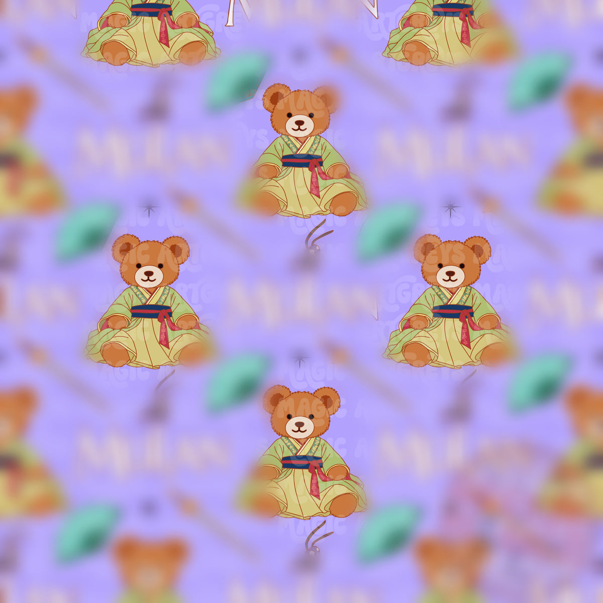 Mulan Bear Seamless File