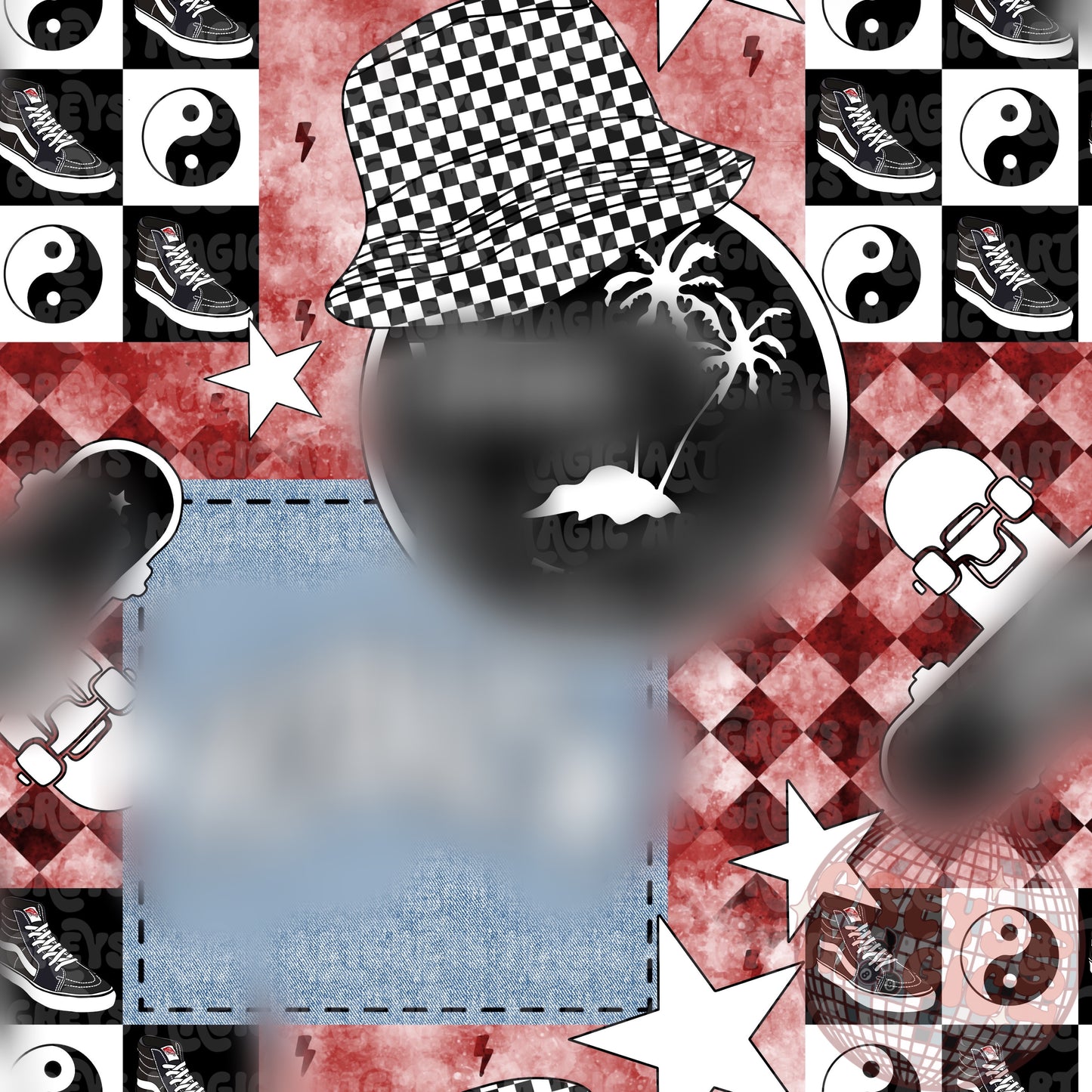 Skater PatchWork Seamless File