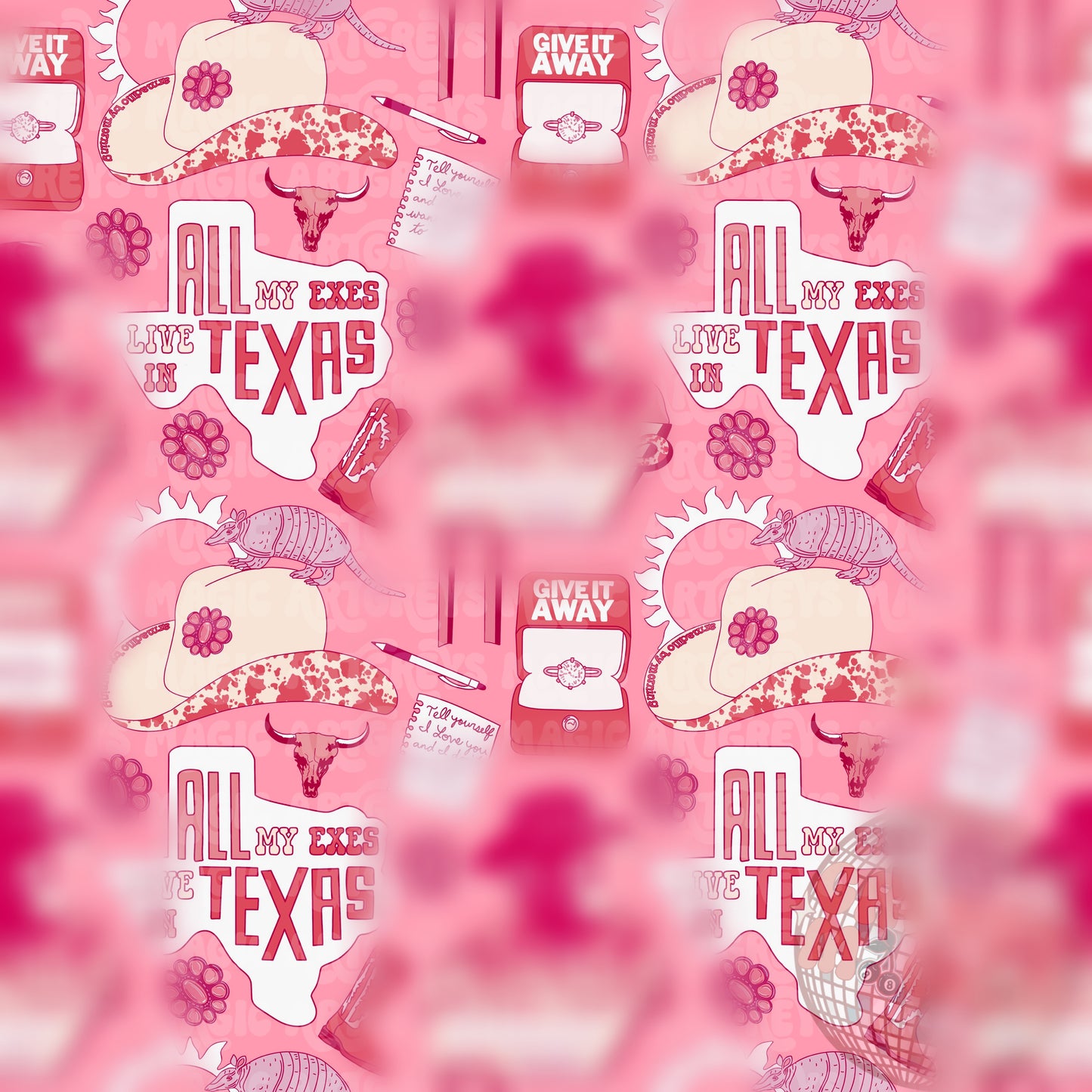 Pink King Of Country Seamless File