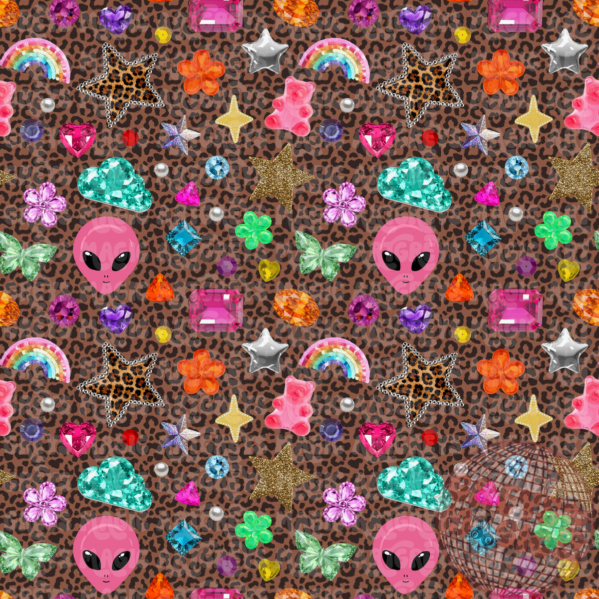 Cheetah Whimsy Jewels Seamless File