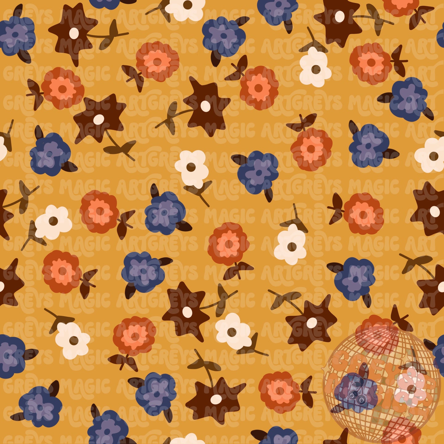 Yellow Floral Seamless File