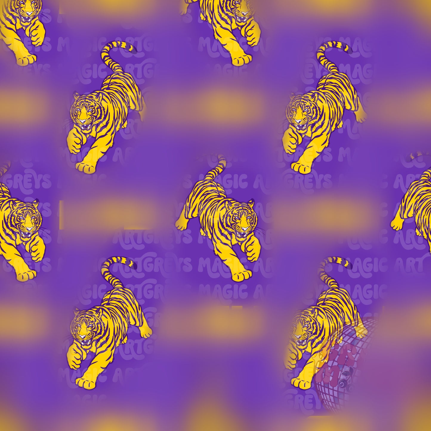 Purple Gold Louisiana State Tiger Seamless File