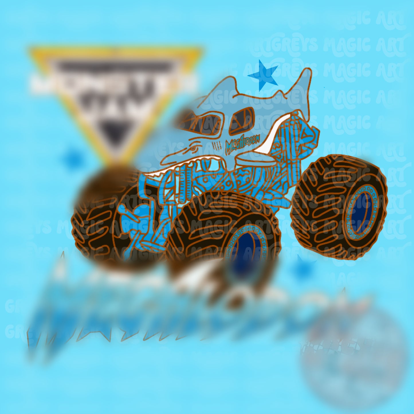 Megalodon Truck PNG