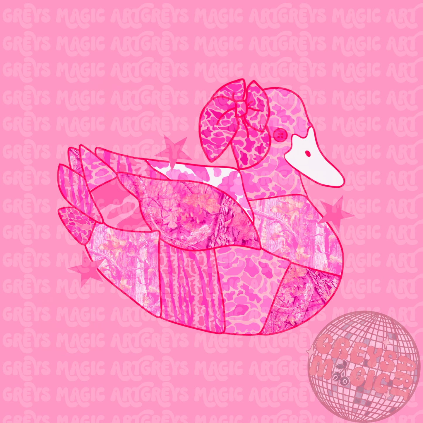 Pink Camo Duck PNG