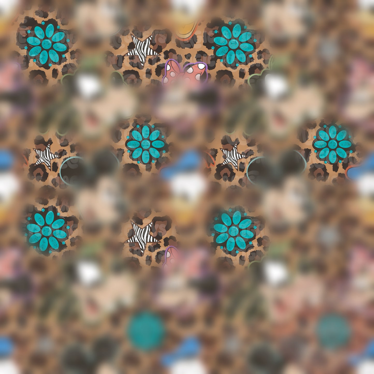 Mouse And Friends Cheetah Concho Seamless File