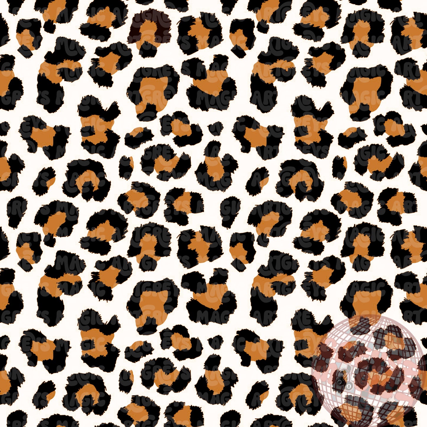 Halloween Orange Black Cheetah Seamless File