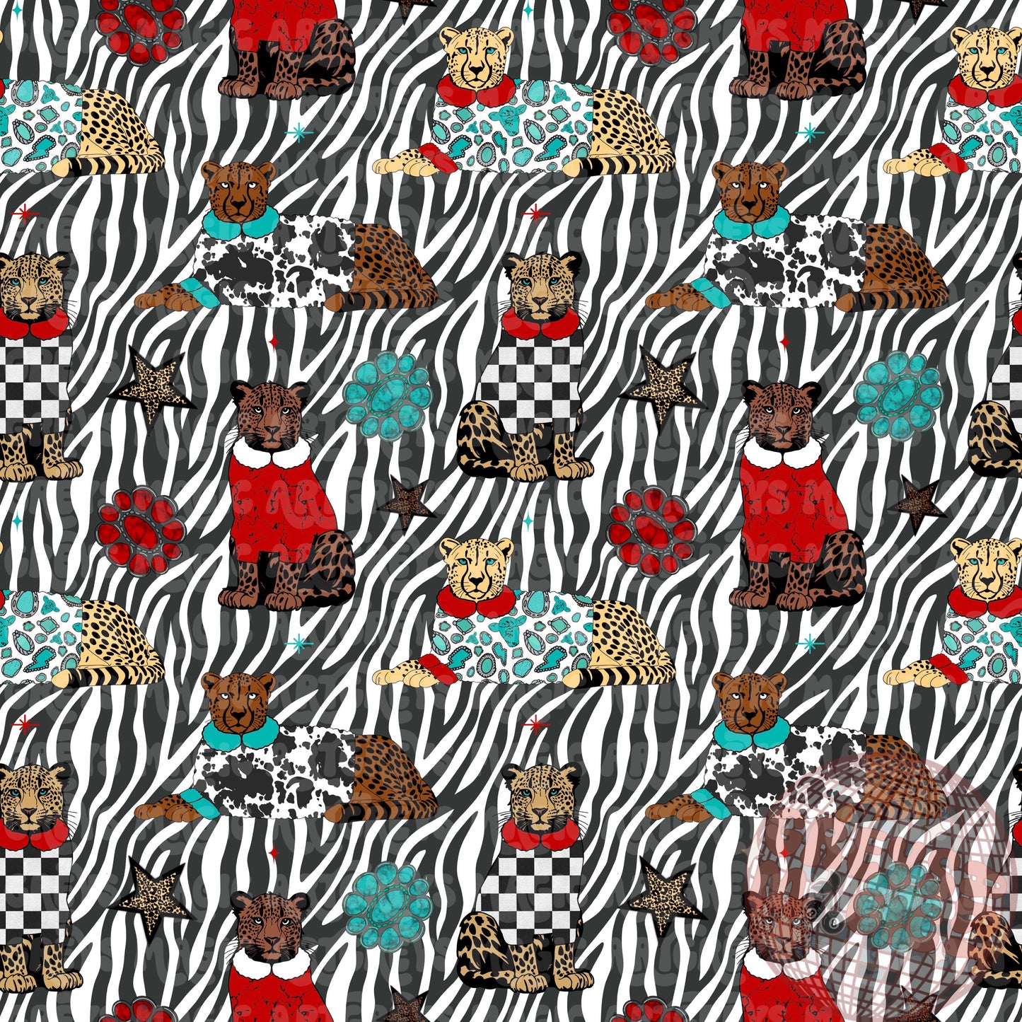 Western Sweater Cheetahs Seamless File