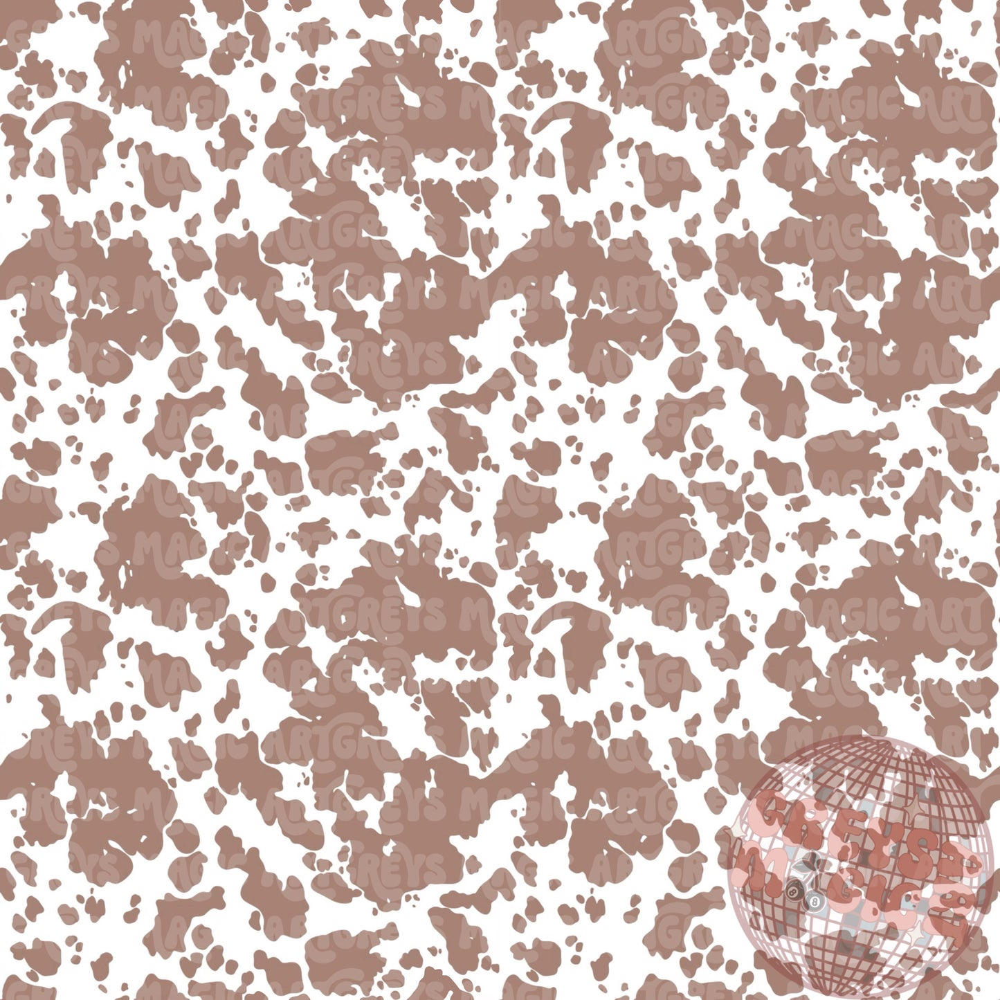 Back To School Brown Cowprint Seamless File