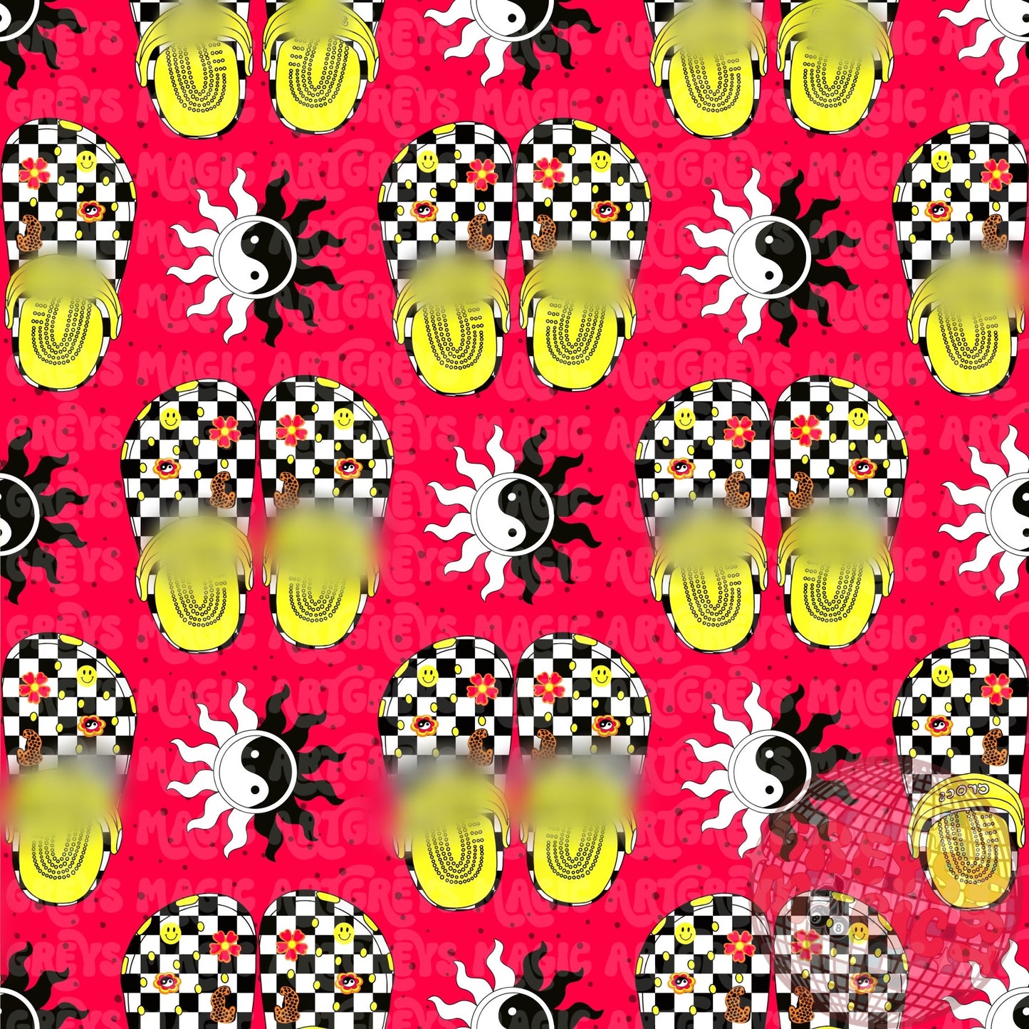 Checkered Summer Shoe Seamless File