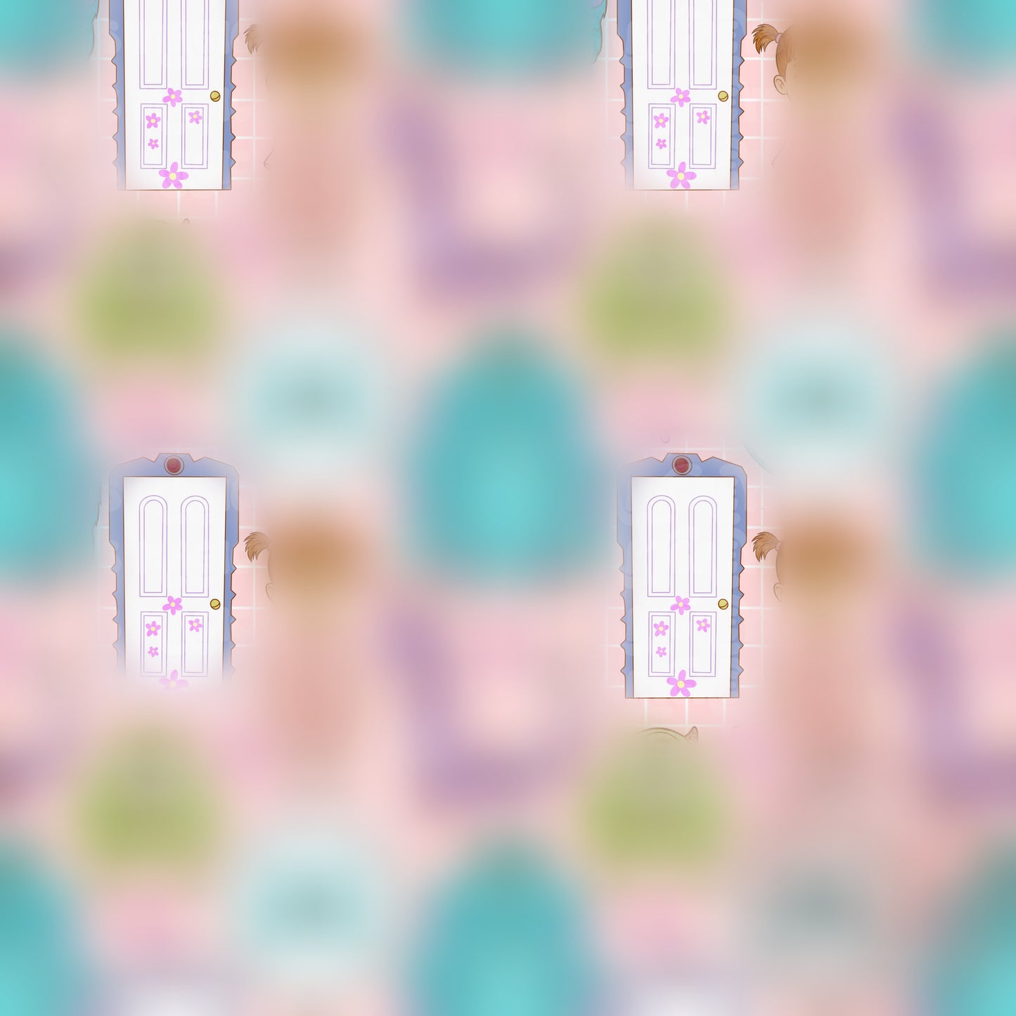 Girl Boo And Monsters Seamless File