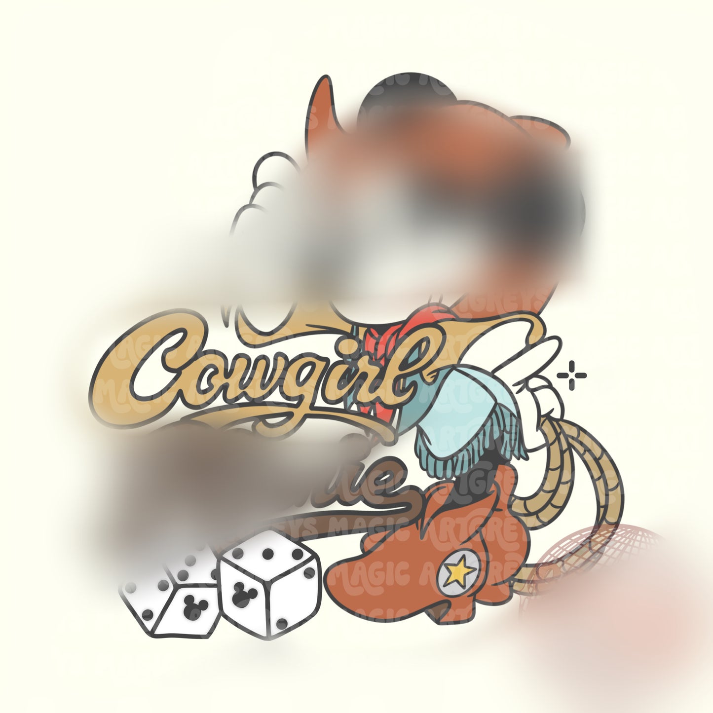 Cowgirl Mouse PNG