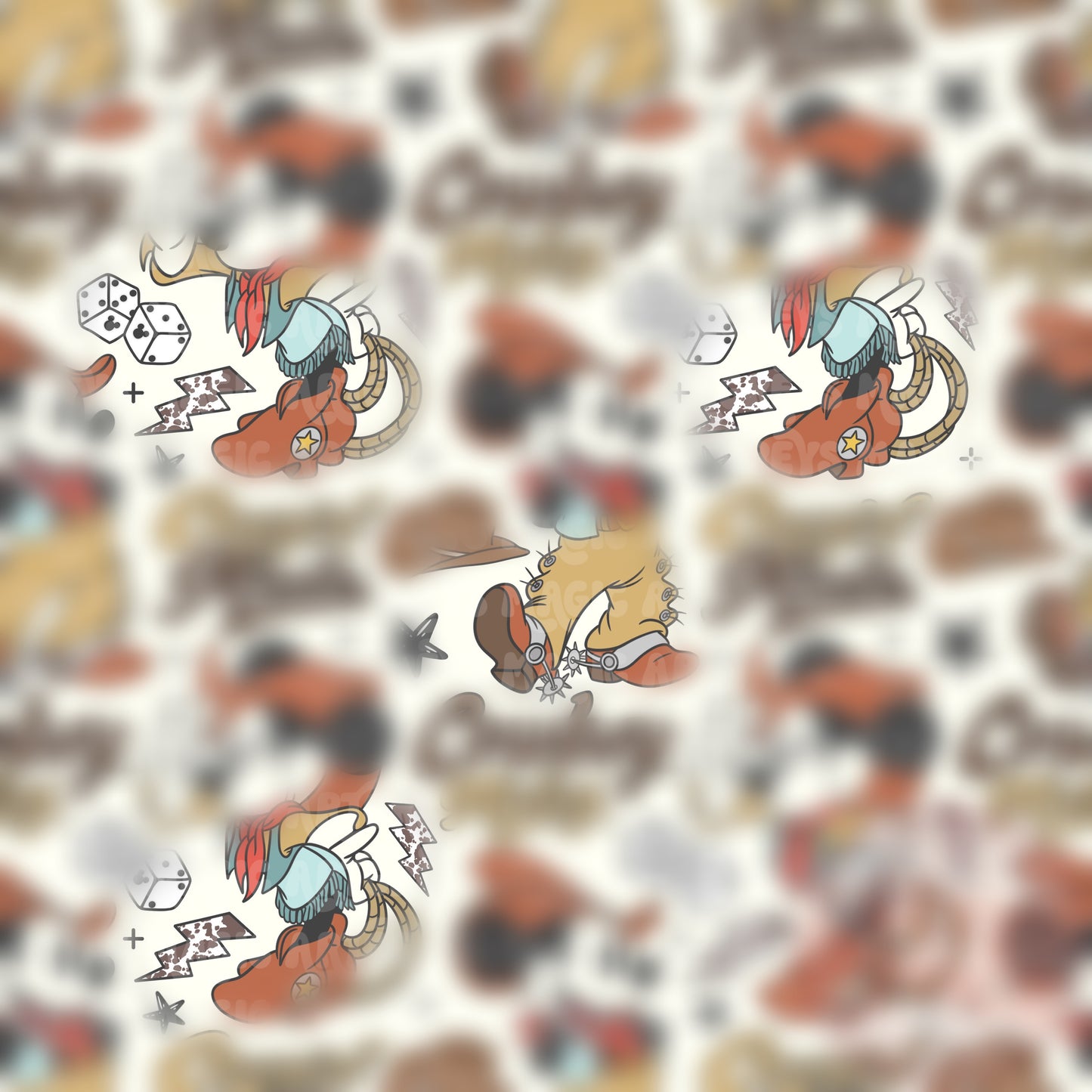 Cowgirl Cowboy Mouse Seamless File