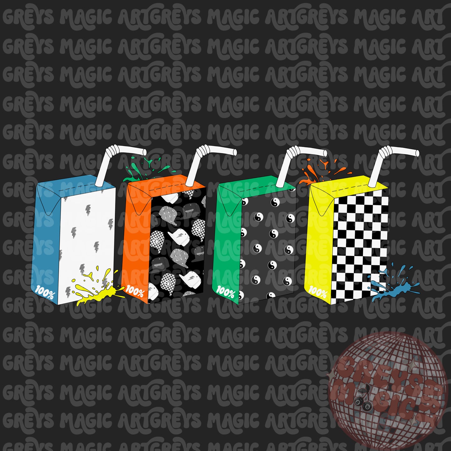 Rad Dude Juice Boxes PNG