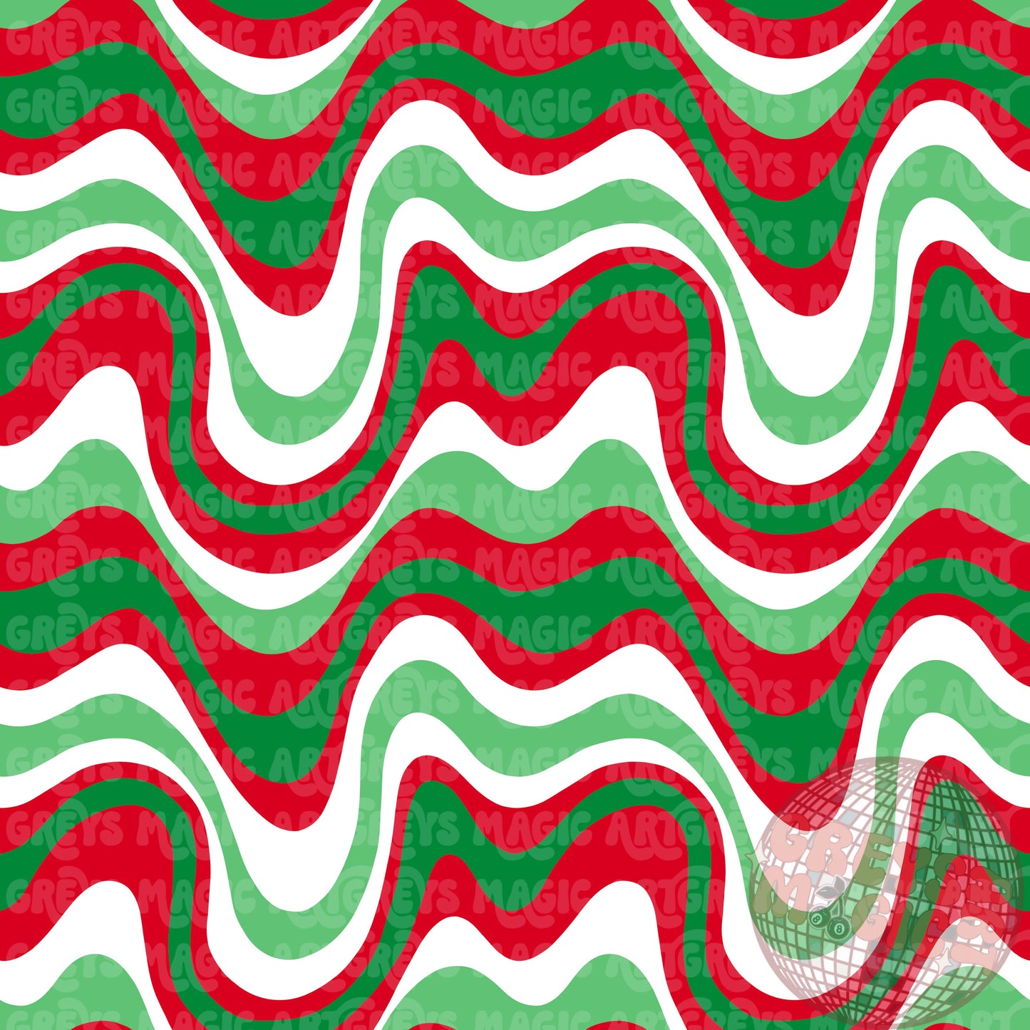 Groovy Christmas Swirl Seamless File