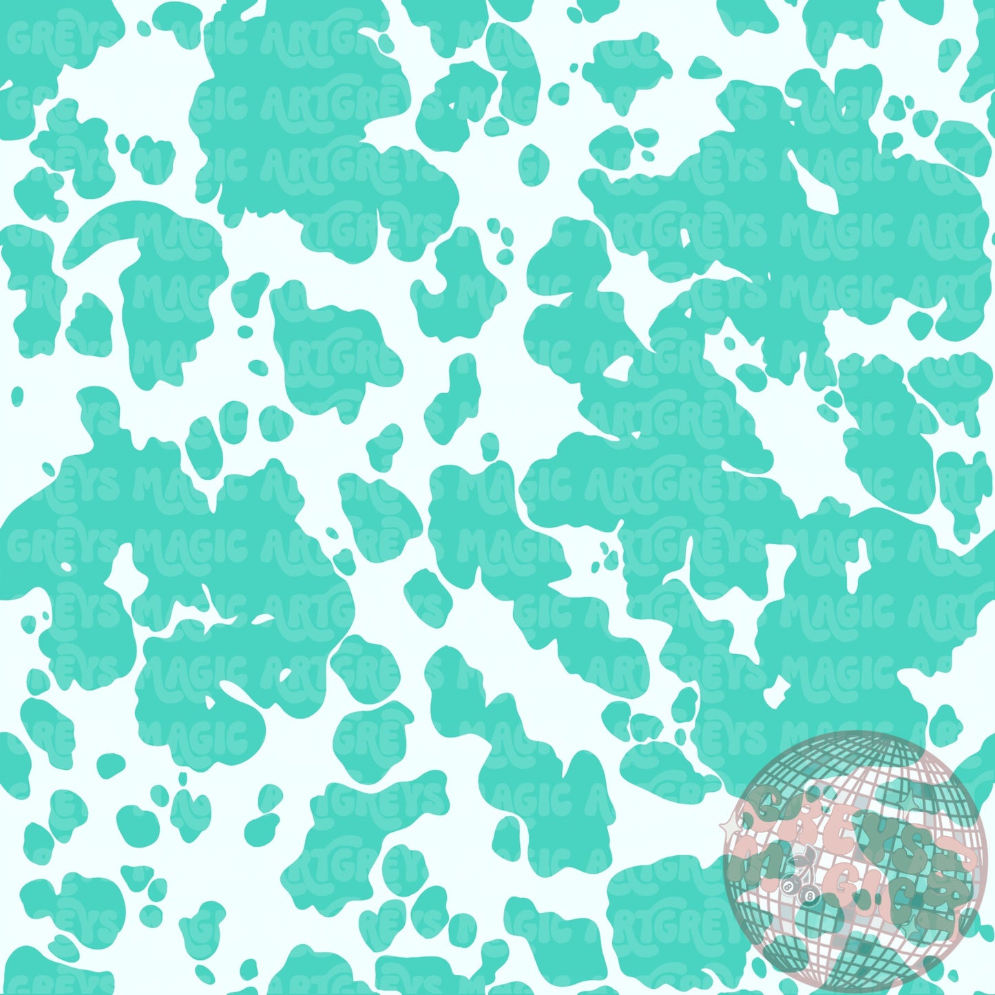 Dark Teal Cowprint Cowboy Koolaid 2.0 Juices Coord Seamless File