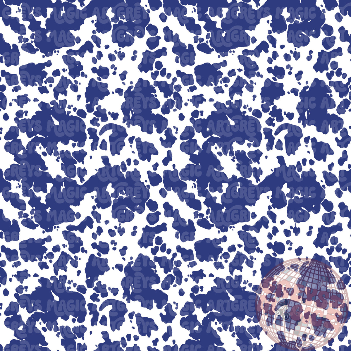 All Hat No Cattle Blue Cowprint Coord Seamless File