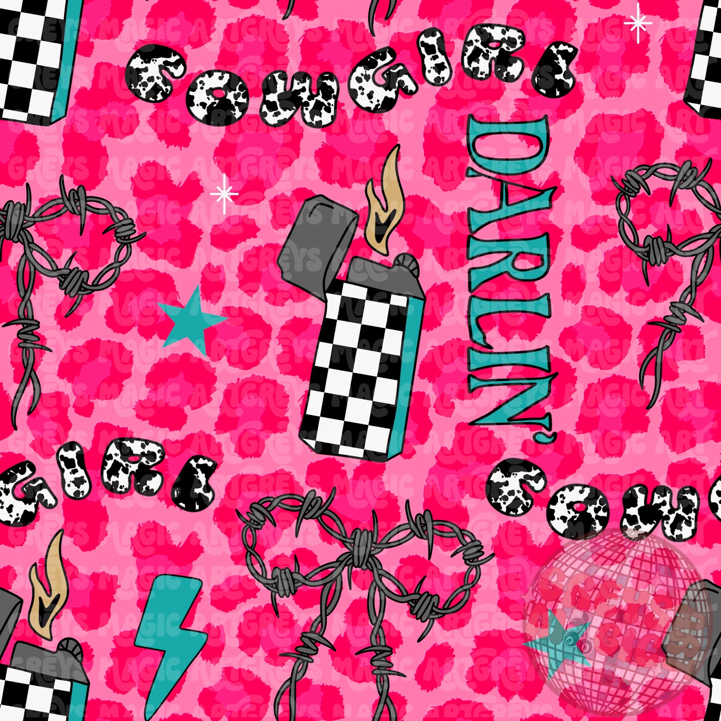 Pink Cheetah Punchy Cowgirl Seamless File