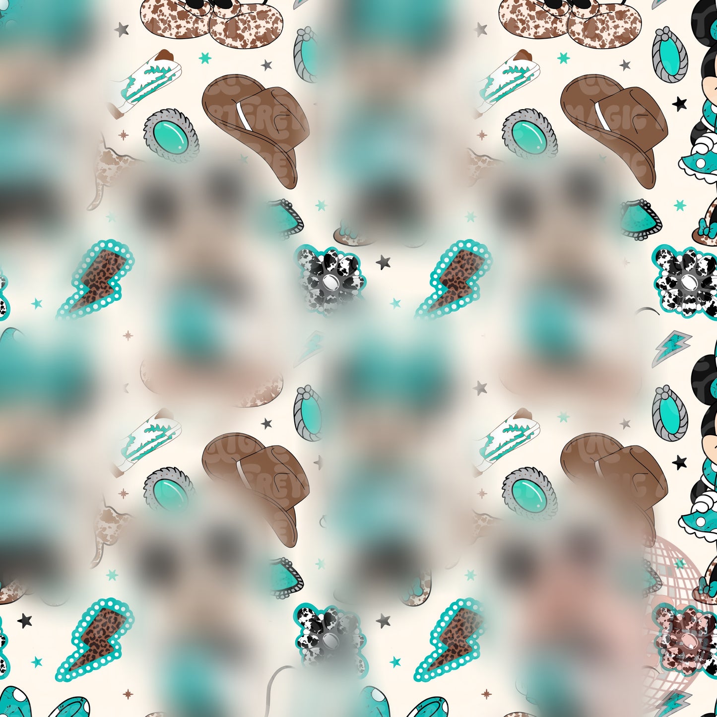 Girl Western Mice Seamless File