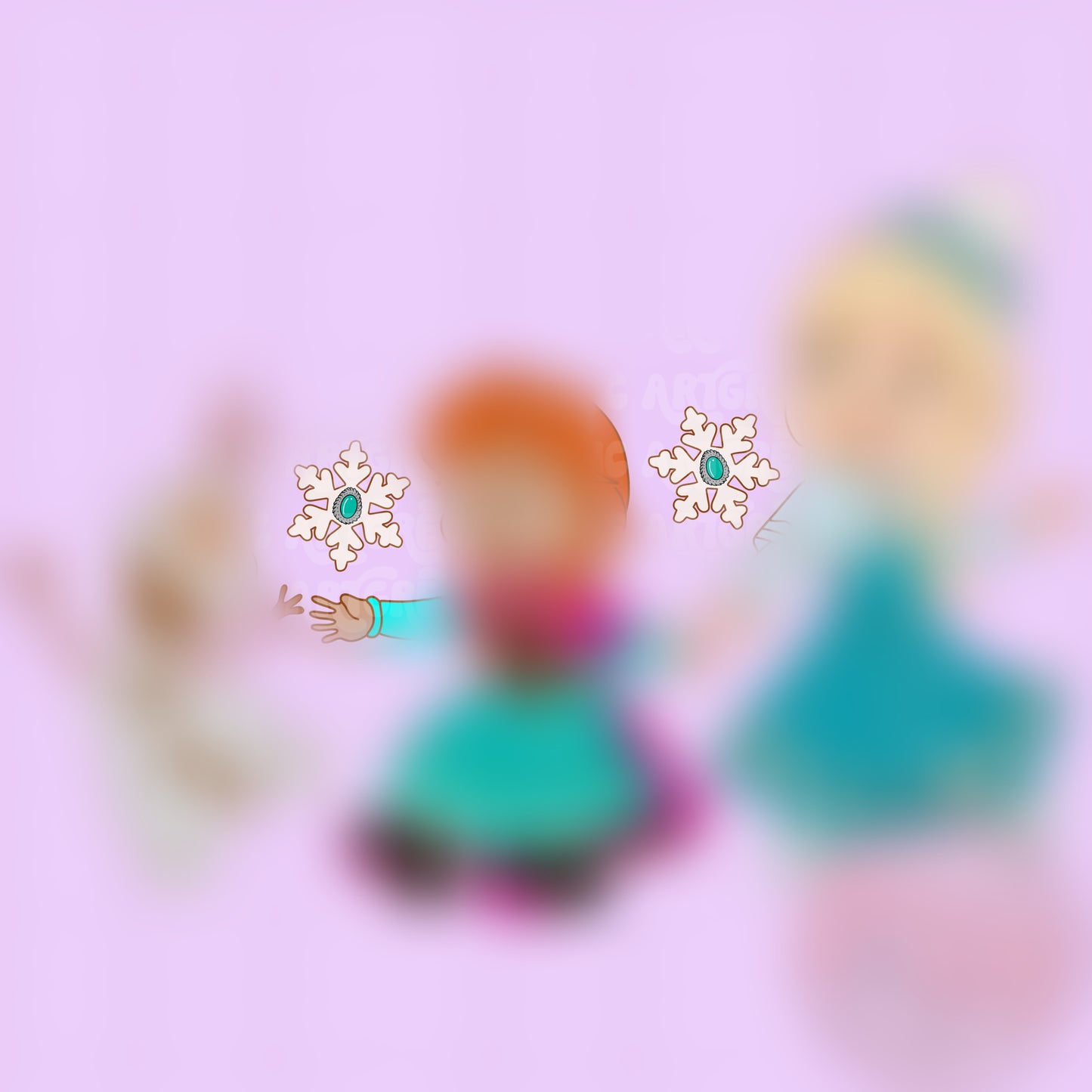 Western Snowflake Froze Baby Princess PNG