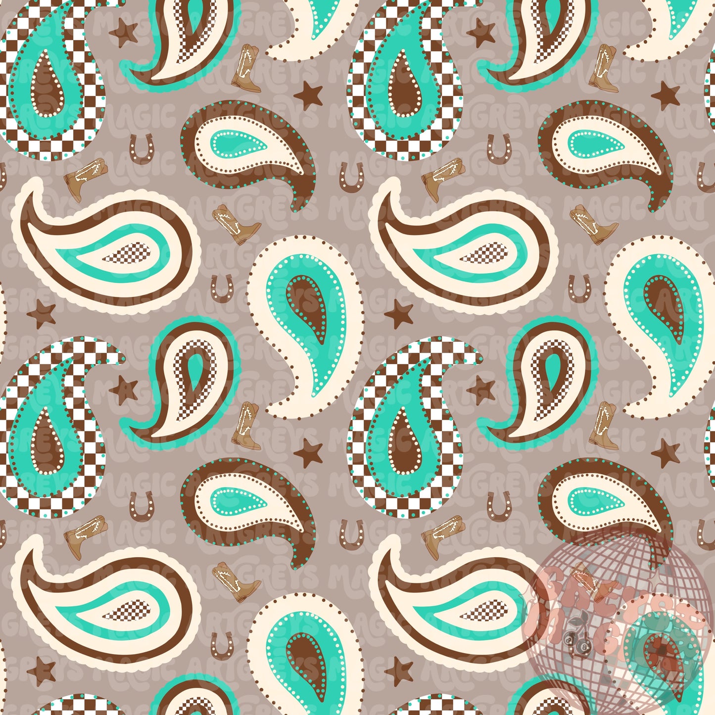 Boy Western Paisley Seamless File