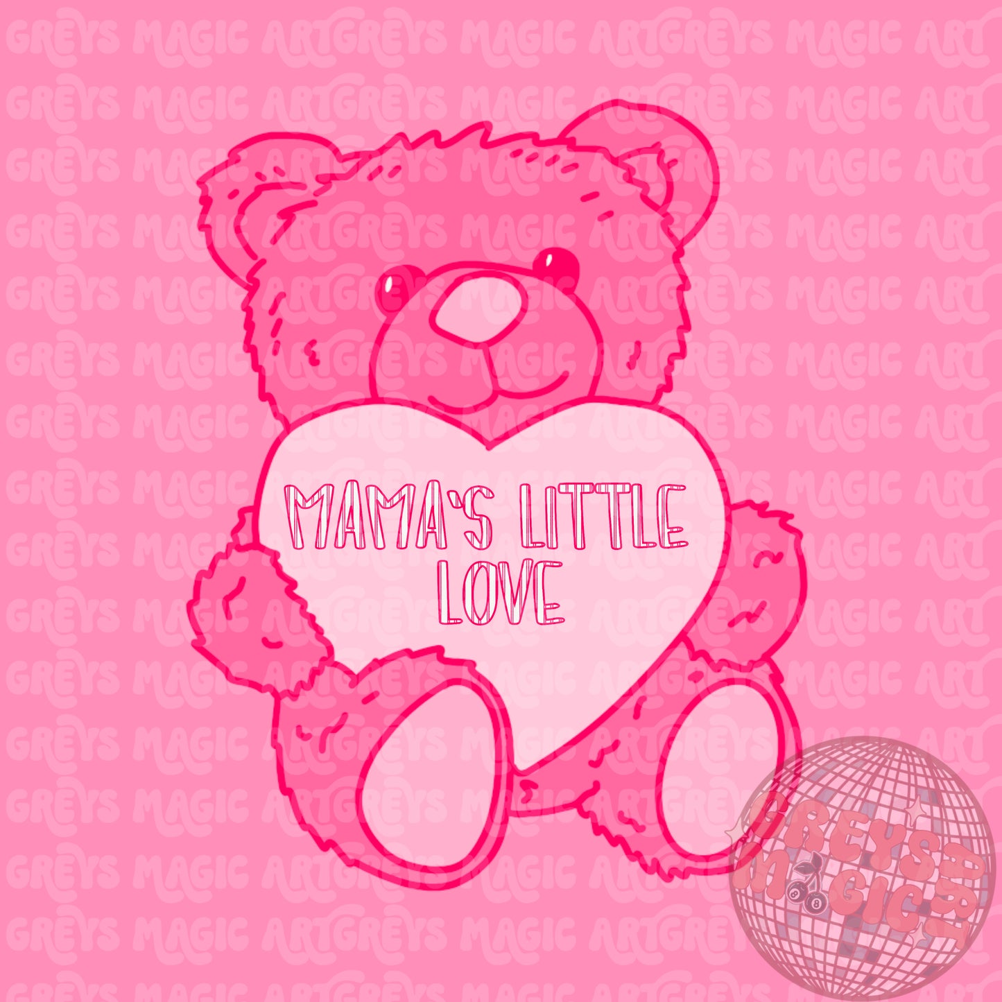 Mama’s Little Love Bear PNG