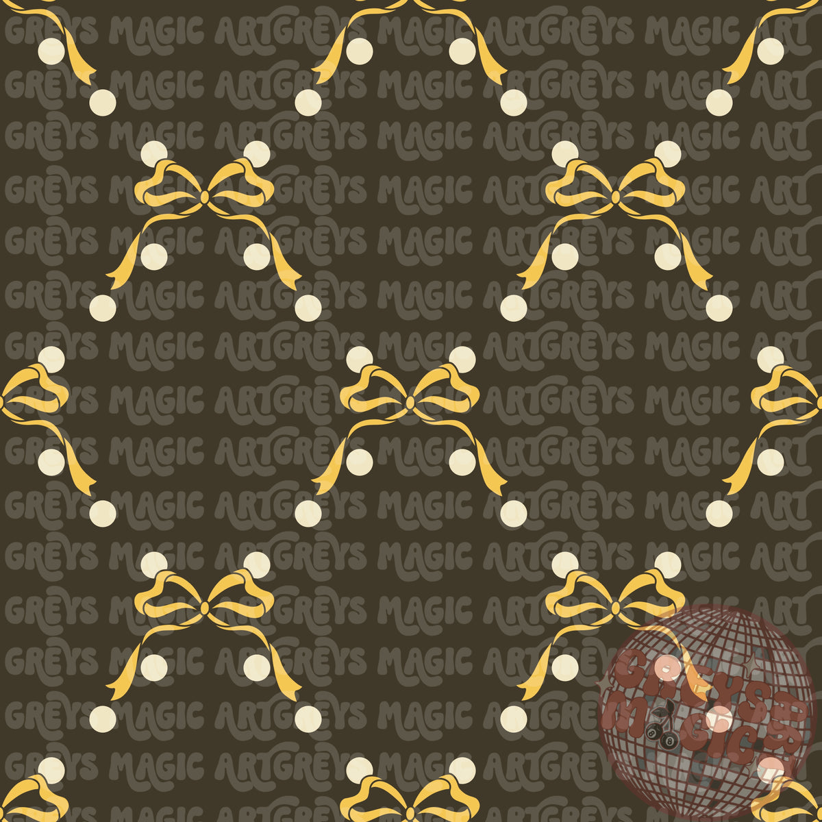 Diamond Polka Dot Bow Seamless File
