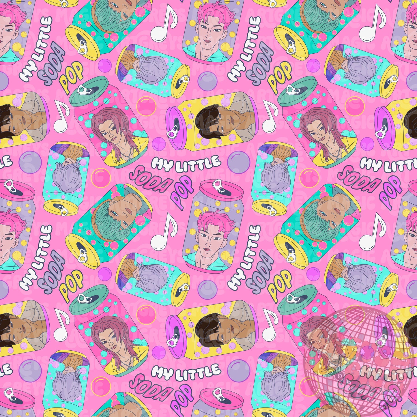 Pink My Little Soda Pop Seamless File