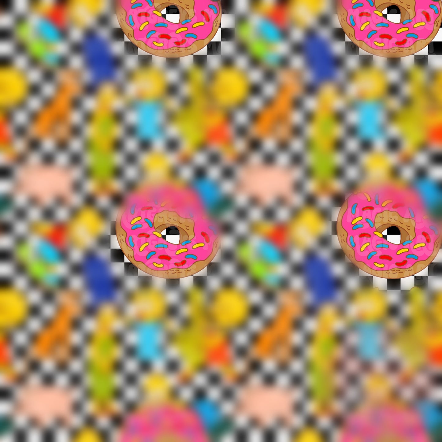 Checkered Yellow Family Seamless File