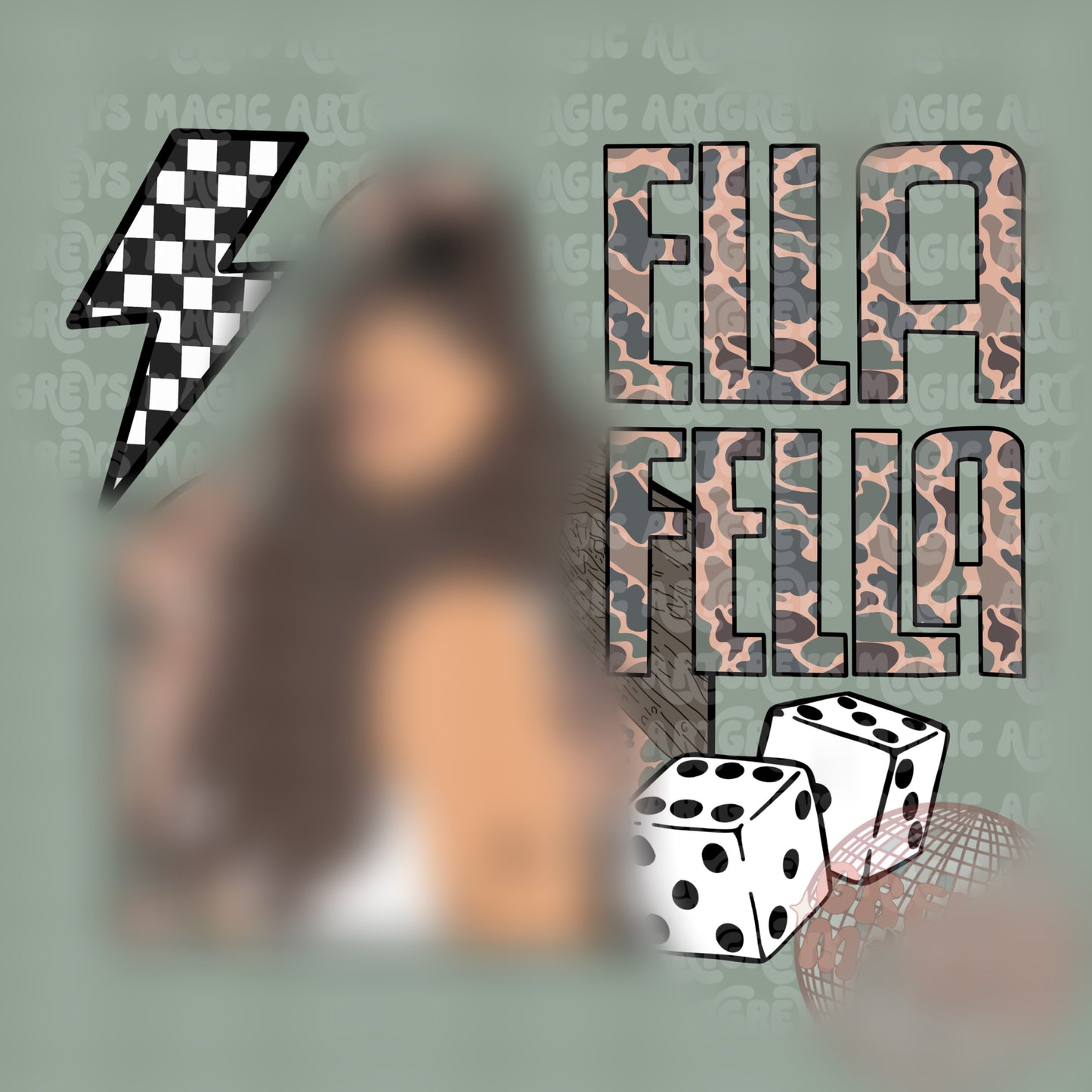 Camo Ella Fella PNG