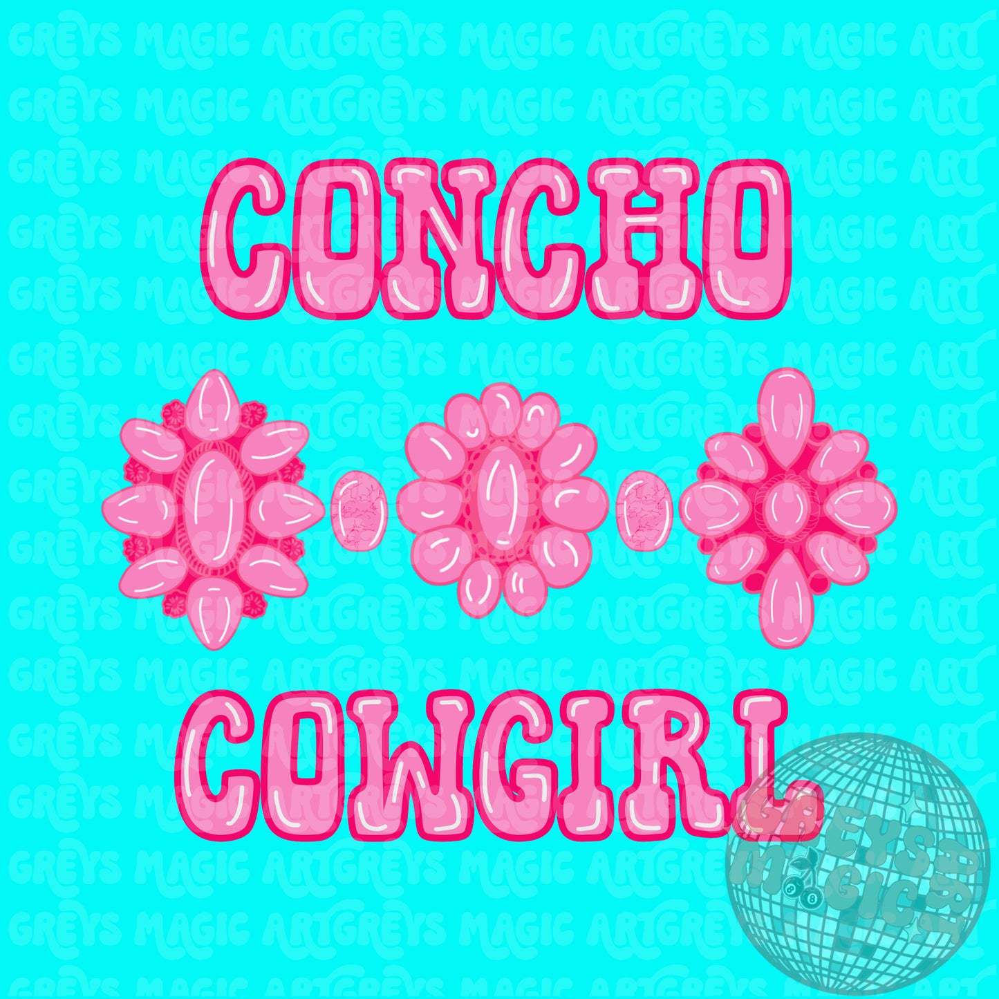 Concho Cowgirl Pink PNG