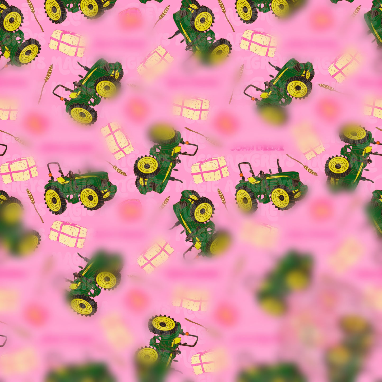 Girl Tractor Seamless File