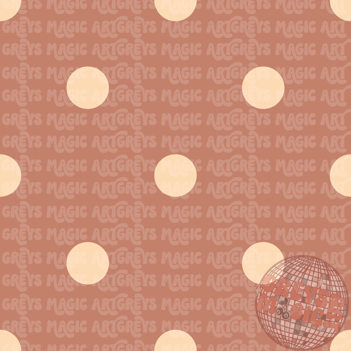 Bear Brown And Cream Polka Dots Seamless File