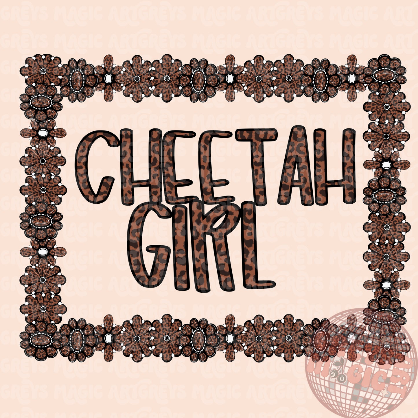 Cheetah Girl Concho PNG