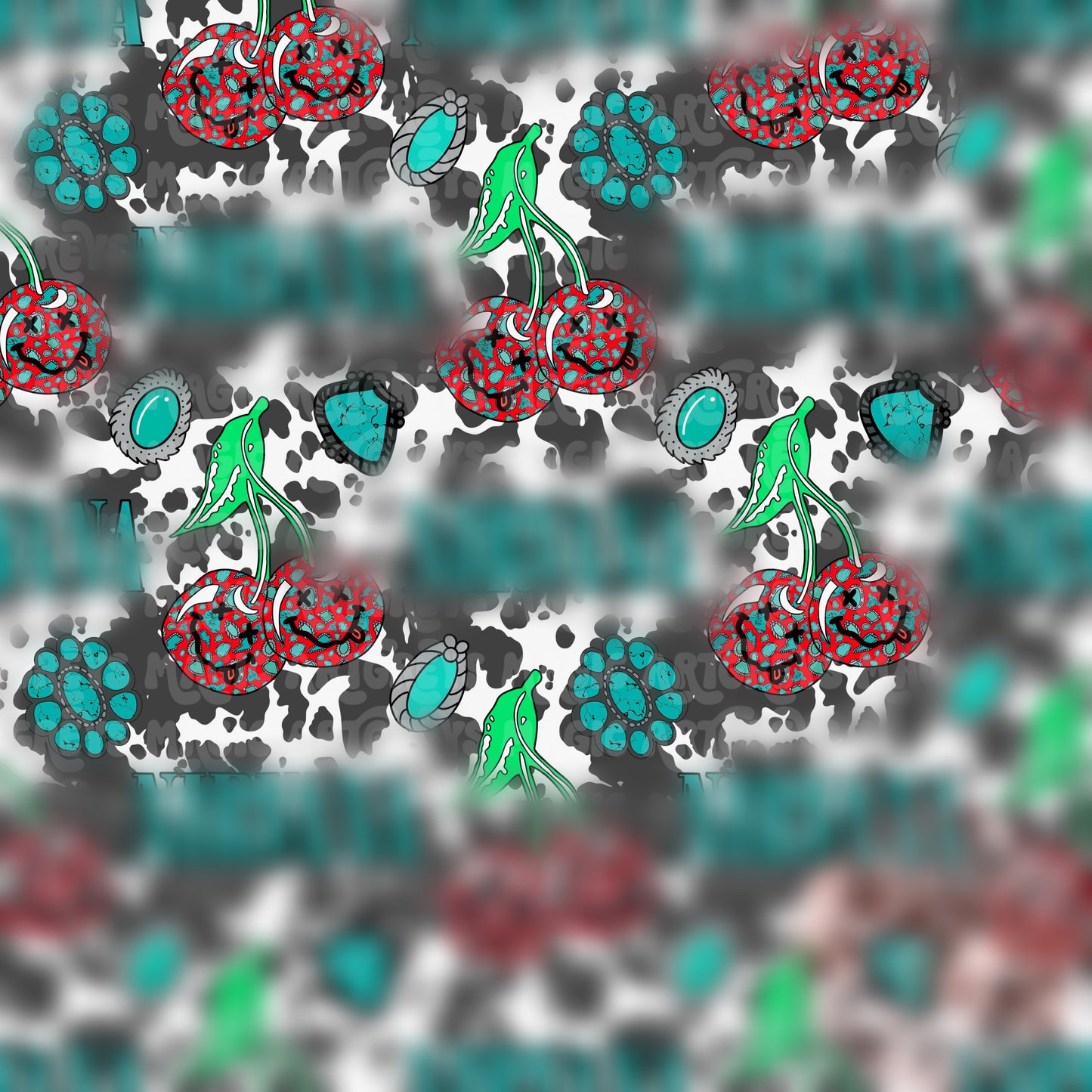 Western Cherry Smiley Seamless File