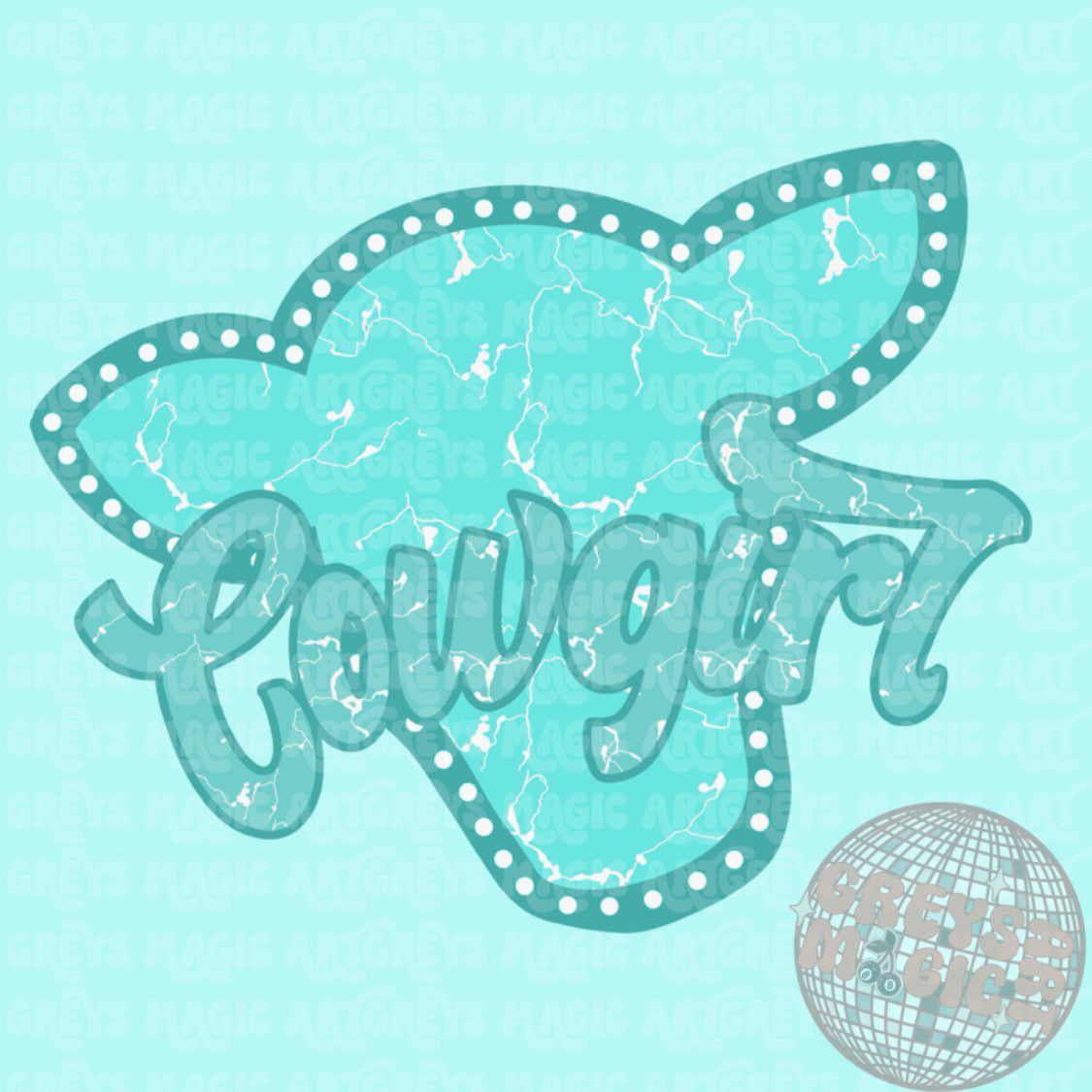 Cowgirl Cow Head Concho PNG