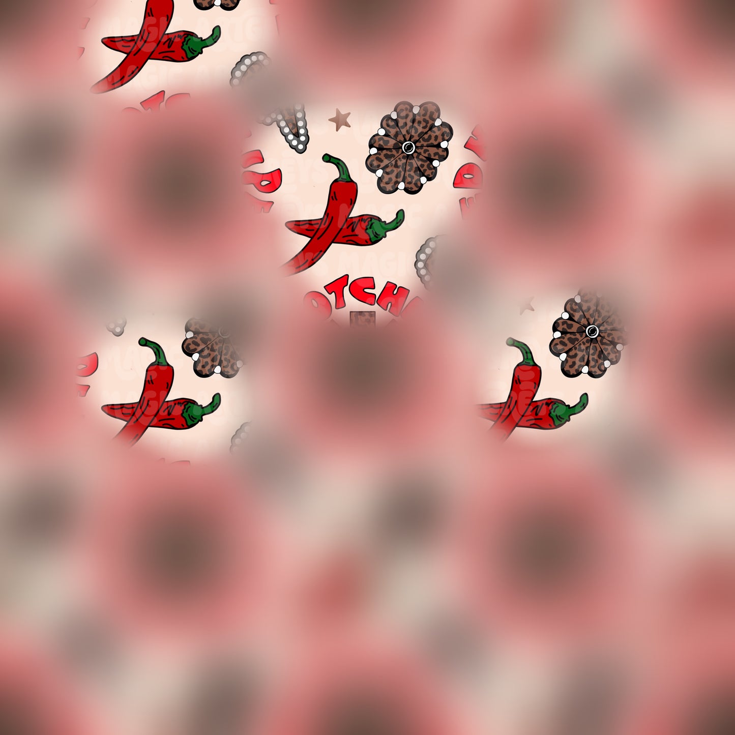 Cheetah Red Chili Pepper Seamless File