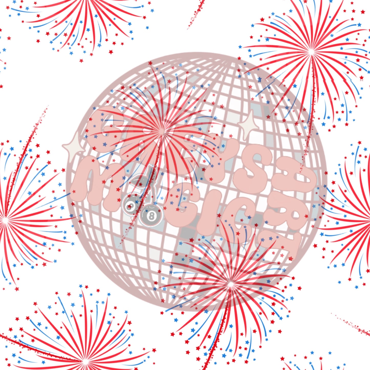 White Firework Seamless File Coord