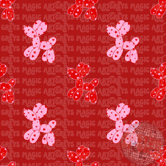 Red Balloon Dogs Seamless File