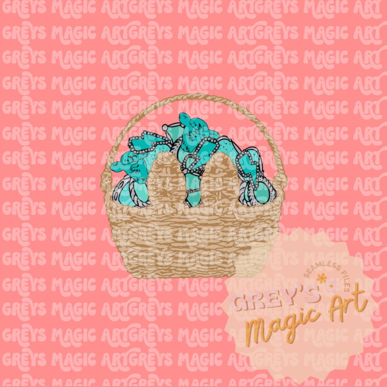 Bunny Basket Jewelry PNG