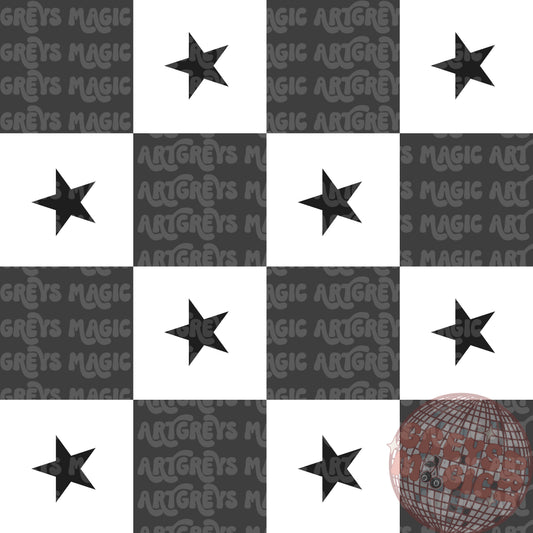 Checkered Stars Seamless File