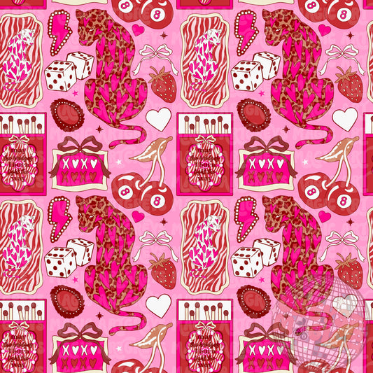 Vday Retro Cheetah 8Ball Cherry Mashup Seamless File