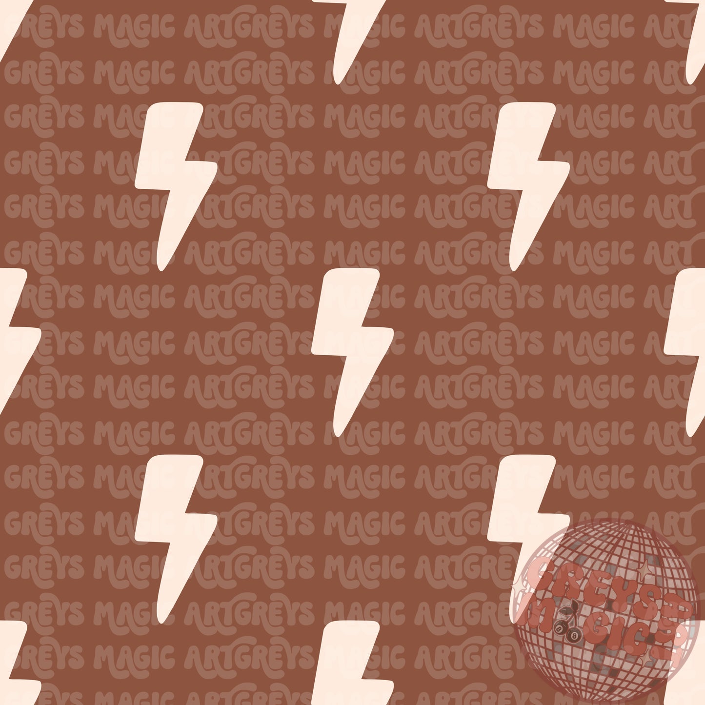 Beige And Brown Lightning Bolts Seamless File