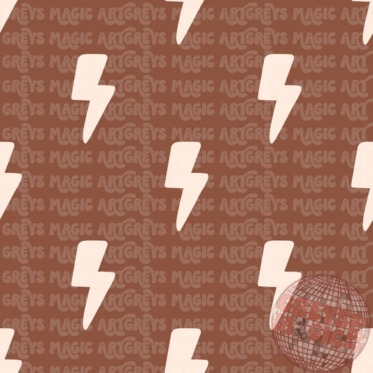 Beige And Brown Lightning Bolts Seamless File